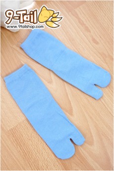 ถุงเท้าแบบทะบิ (ถุงเท้าญี่ปุ่น) สีฟ้า